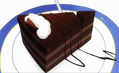 切一块块巧克力蛋糕动画图片:蛋糕