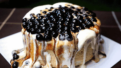 美味的很珍珠奶油蛋糕gif图片:蛋糕