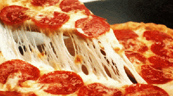 美味的西红柿披萨很有诱惑力gif图片