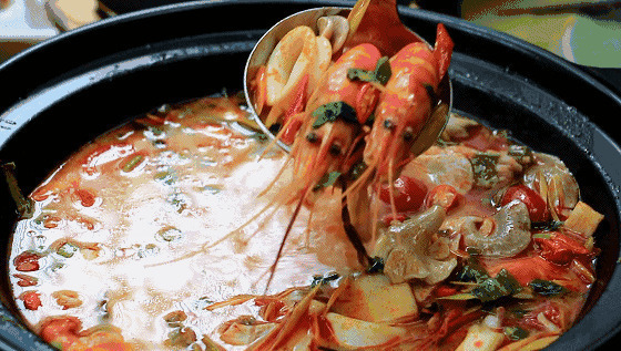 美味的大虾火锅你喜欢吃吗gif图片:火锅