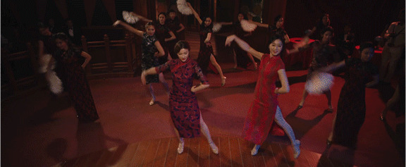 穿旗袍的女人跳交际舞动态图片