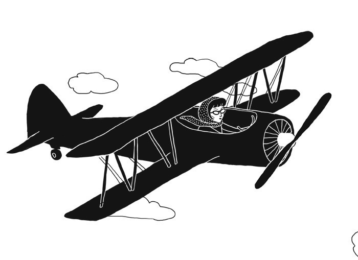驾驶飞机简笔画动态图:开飞机
