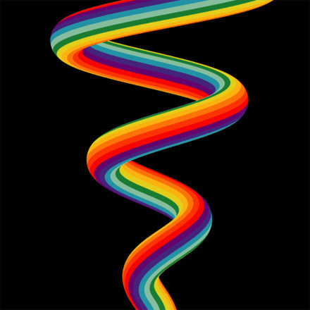 旋转的七彩虹颜色GIf素材图片:彩虹