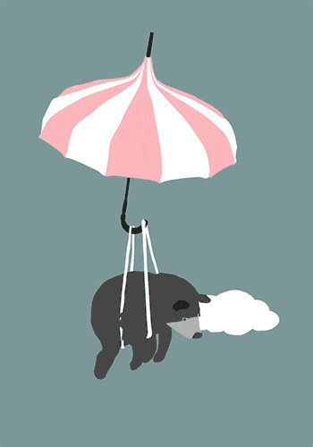 狗熊的降落伞动画图片