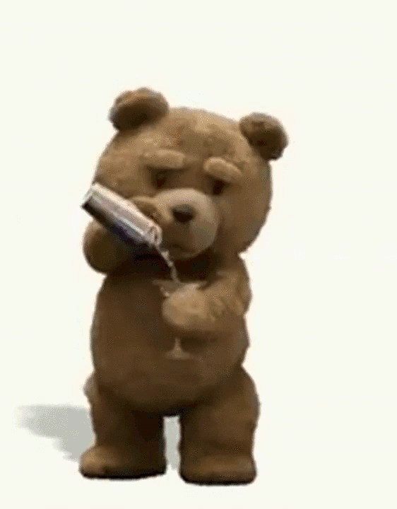 熊熊摇酒倒酒动画图片:熊熊