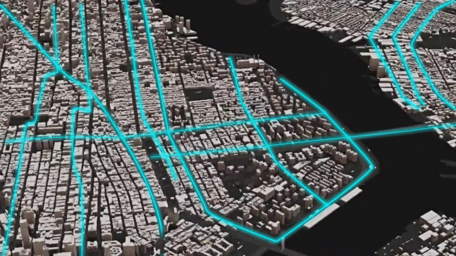 城市建设路线指示图gif图片:路线,城市