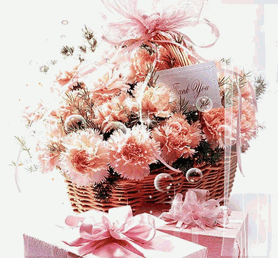 一个美丽的鲜花花篮送给心爱的你gif图片