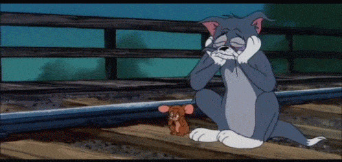 烦恼的汤姆猫动画图片:猫和老鼠