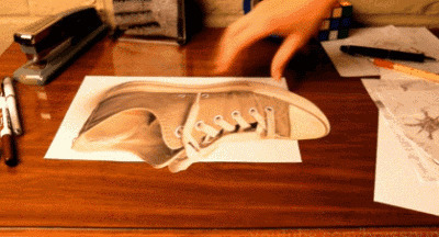 3D立体图鞋子跟真的一模一样gif图片:鞋子