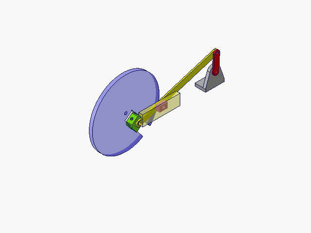 C点位置改变后曲柄滑块与摆动导杆机构GIF动态图:机械