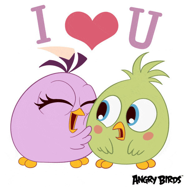 小鸟的爱情故事动画图片:我爱你