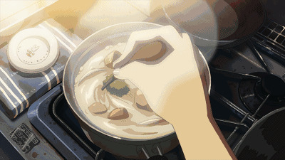 美味的小火锅冒着热气GIF图片