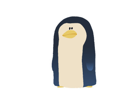 醉倒的小企鹅动画图片